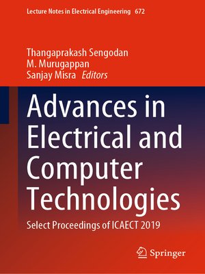 cover image of Advances in Electrical and Computer Technologies